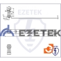 Держатель круглого проводника 6-8 мм для черепичной кровли коричневый, медь, пр-во Ezetek (91040) - 