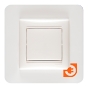 Накладка для защиты обоев под один выключатель или розетку, цвет белый, пр-во Zamel (OSX-910 white) - С выключателем