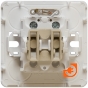 Одноклавишный выключатель с подсветкой, 10 А, открытой установки, белый, серия Этюд, пр-во Schneider Electric (BA10-005B) - Вид внутренней части механизма спереди