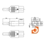 Разъем C13 220В (м) гнездо на кабель, 10А, пр-во Hyperline (CON-IEC320C13 / 47865) - 