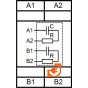 Снабберный модуль для защиты контактной группы пусктелей, реле и т.п., 20 Ом, 0,1мкФ, пр-во Меандр (СБ-2-1 20Ом 0,1мкФ УХЛ4 / 4680019912066) - Схема подключения